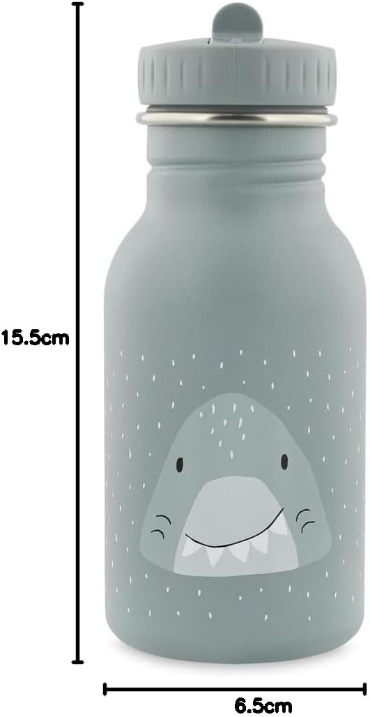 Trixie - Children's Stainless Steel Water Bottle 350ml - Mr. Shark (Shark)