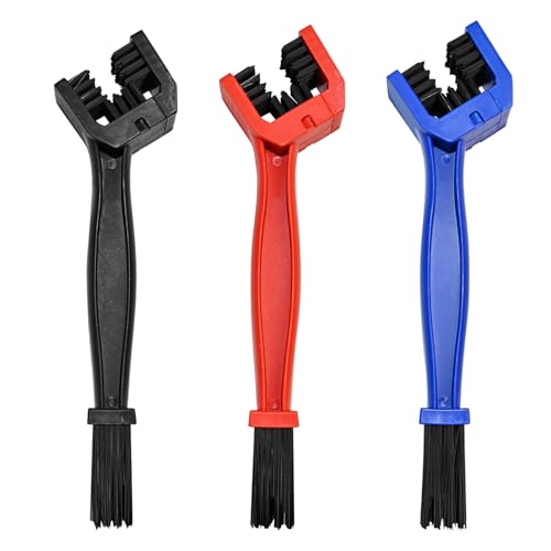 Taefuwr Bike or Motorcycle Chain Washer Motorcycle Chain Gear Dirt Clean Brushes Motorcycle Chain Brush Tool Set (3pcs)