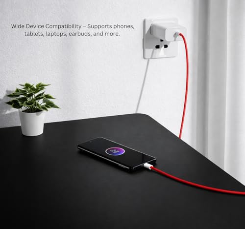 Image of Original 100W Type-C Charger for OnePlus 12, 12R and 11 with Ultra Fast Charging Technology and Smart Power Delivery
