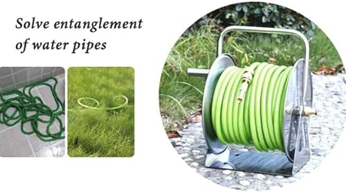Generisch Tragbarer, wandmontierter Gartenschlauchaufroller aus Edelstahl für einfachen Zugriff und robusten Schlauchhalter für den Außenbereich