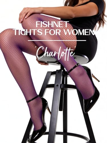 Image of Mila Marutti Fishnet Tights for Women | Black Fish Net Stockings | High Waist Fishnet Pantyhose Multiple Colors