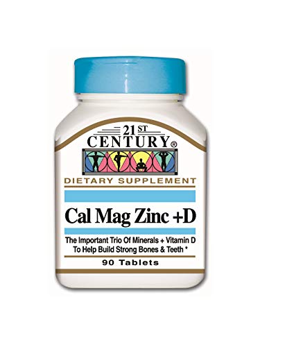 21st Century Health Care, Cal Mag Zinc + D3, 90 Tabletas