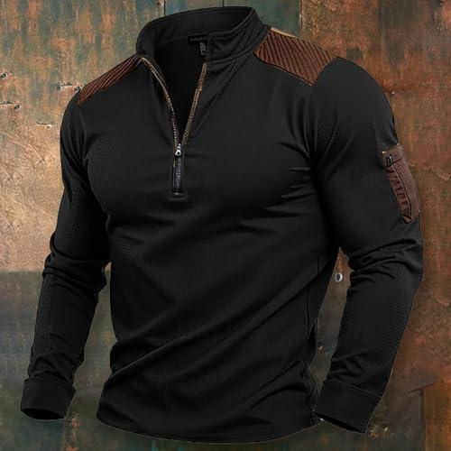 Pull tactique de combat homme camouflage armée allemande en coupe ajustée avec col zippé - 3