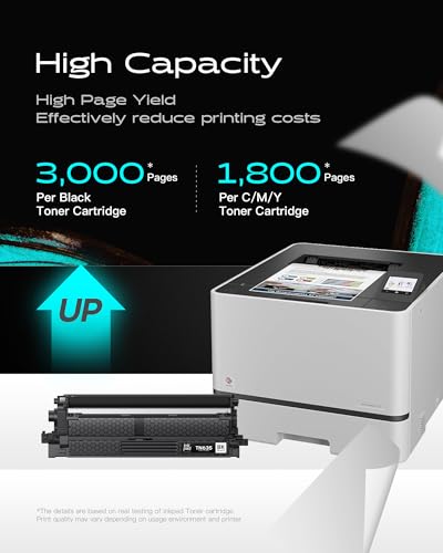 Image of iNKPAD TN635 Toner Cartridges 4 Pack Replacement for Brother High Yield | Compatible with HL-L8430CDW HL-L8570CDW MFC-L8970CDW MFC-EX575, 3000 Pages BK /1800 Pages Color, with Smart Chip