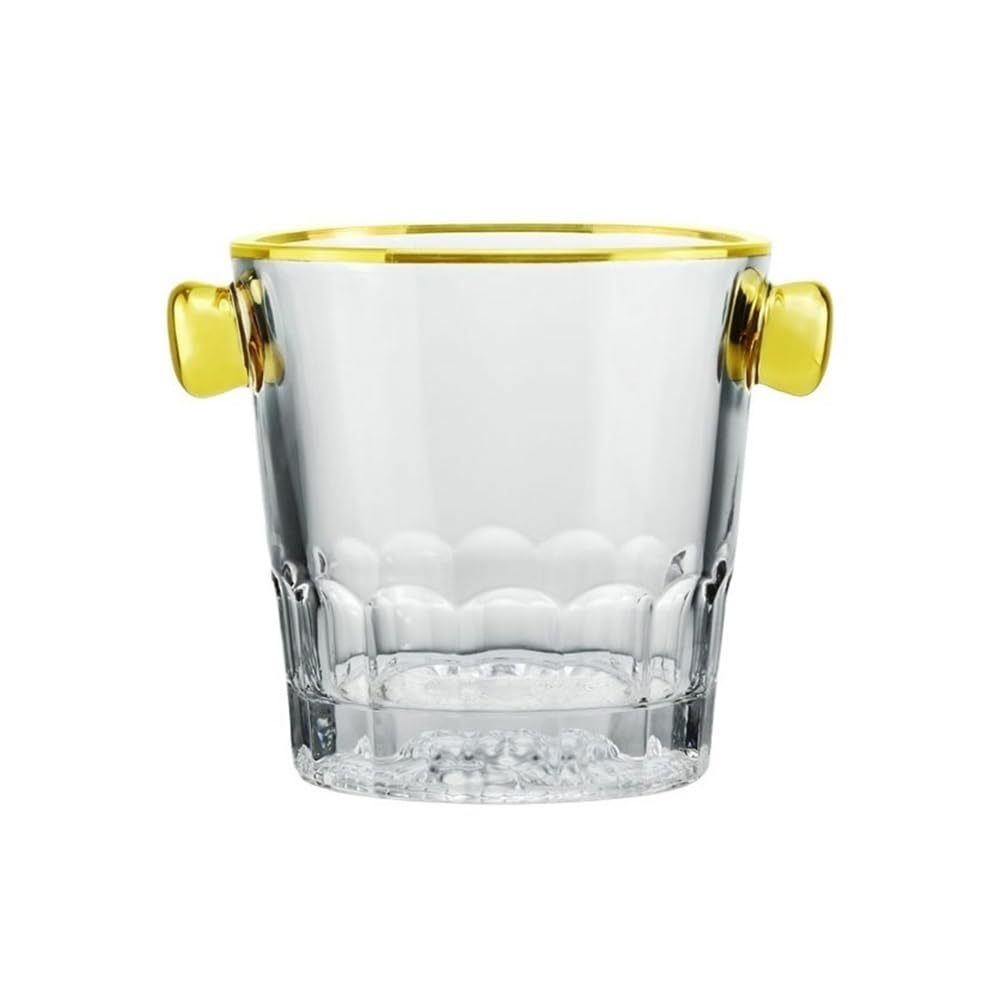 Cubo de Hielo Cubo de Hielo Cristal Personalizado, Cubo for el hogar, Vino, Grano, champán, Adornos Decorativos for Sala Estar Cubo de Hielo frío para Barra(Gold)