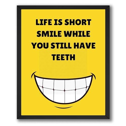InkFlow Posters Smile Quote Teeth Poster - Cheerful Typography Humor