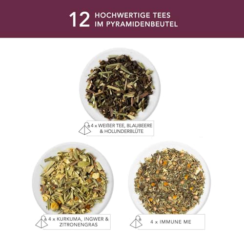 ETS Teegeschenk Wellness | zum Geburtstag, Muttertag, Ostern, Weihnachten | BIO 12 Pyramidenbeutel