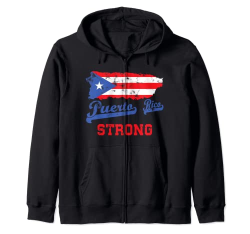 Boricua Puerto Rico Bandera / Puerto Rico Fuerte Sudadera con Capucha