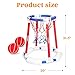 Sloosh Pool Basketball Hoop Toys, Floating Basketball Pool Game, Swimming Floats Toys with Balls Pump, Summer Outdoor Water Play Toy for Kids and Adults (Red Blue)