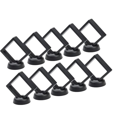 Cadre flottant 3D pour bijoux et pièces avec base de support lot de 15 boîtes de rangement