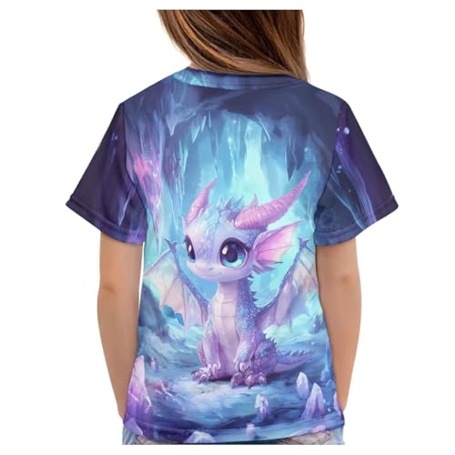 Image of Kids Graphic T-Shirt Boys Girls Novelty Tees Top Short Sleeve Shirts Summer Blouses 3-16