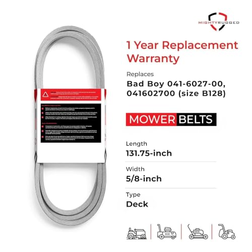 Image of MightyRugged 041-6027-00 Deck Belt for Bad Boy MZ Magnum 48 in, Raider 54