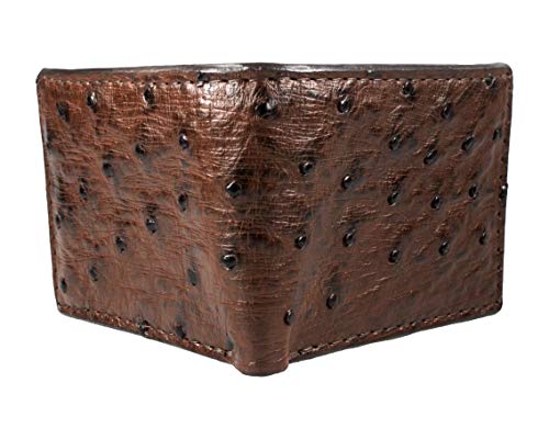 Package Exotic Genuine Ostrich Leather Belt and Wallet Color Brown3