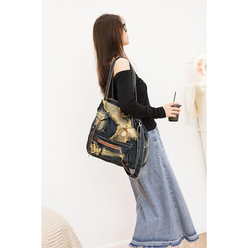 Women's Retro Y2K Denim Bag - Casual Wallet & Handbag with Large Capacity4