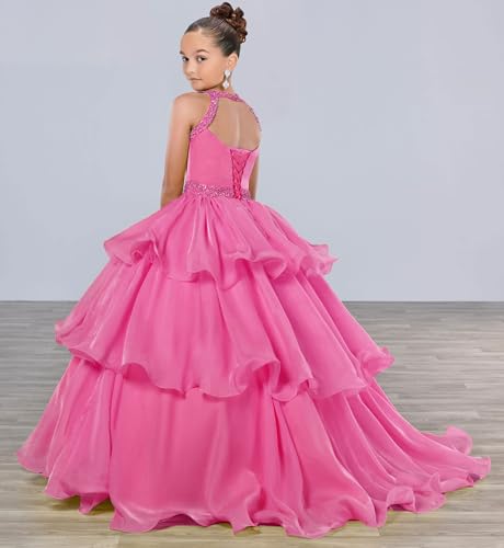 Pageant Dresses for Girls Kid Ruffles Sequin Formal Dress Birthday Party Dress for Girls Ball Gown3