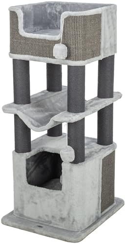Trixie Lucano 48160 Arbre à Chat XXL avec Grotte Confortable 110 cm Gris Arbre à Chat Confortable et Stable