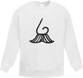 Azeeda 'Fancy Moustache' Kid's Sweatshirt/Jumper (9-11 Years) (KW00029002)