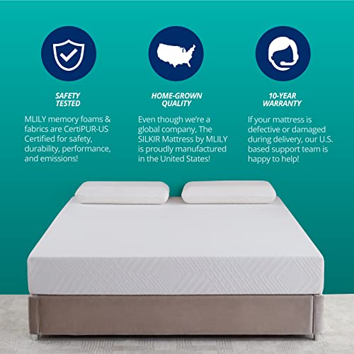 Silkir 8" Memory Foam Mattress | Green Tea & Cooling Gel Infused For Cool Sleep | 10 Year Warranty | Certipur-Us Certified | Bed In Box | Made 100% In Usa | Medium Firm | Twin Size,Slkr8-T #TOP4