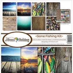 Reminisce Scrapbook Gone Fishing Collection Kit, Multicolor