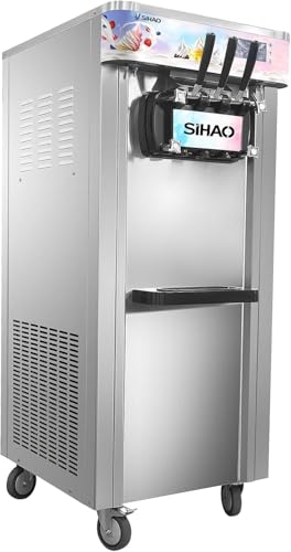 Speiseeisbereiter Stehende Kommerzielle Softeismaschine Eismaschine, 1400 W, 3-Geschmacksrichtungen, 2 x 6L Trichter, 2 x 1,5 L Zylinder, für Restaurantbars – Bild 4