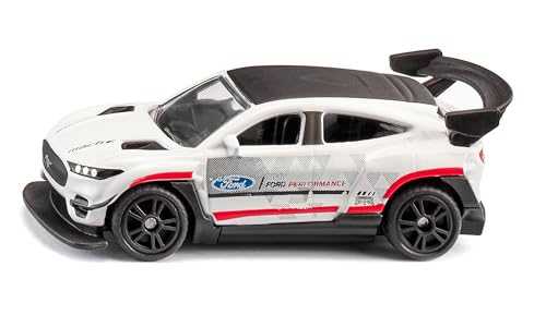 Siku 1566, Ford Mustang Mach-E 1400, Spielzeug-Auto, Metall/Kunststoff, Weiß, Gummierte Reifen, Sportliche Felgen