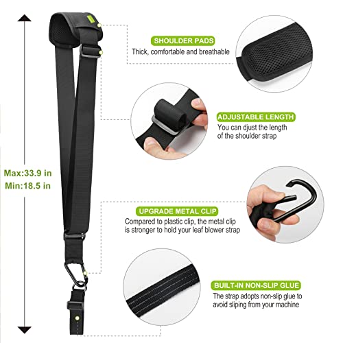 Eloptop Trimmer Strap For Weed Eater Shoulder Strap Harness [Upgraded Metal-Clip], Compatible With Ego String Trimmer, Leaf Blower #TOP1