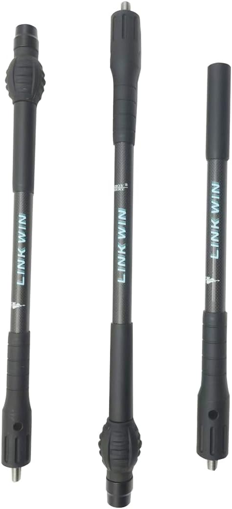 3-30 Inch Archery Bow 1k Stabilizer Balance Bar Rod System Carbon Fiber Stabilizer Damping Shock Absorber for Recurve Compound Bow
