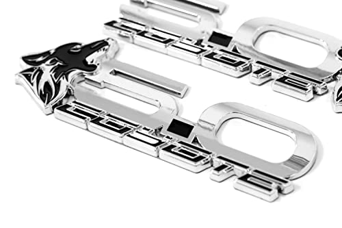 Image of Coyote Badge Shop - V4 Coyote 5.0 inch Fender Badges (Pair) - Chrome /Black