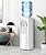 KOTEK Water Coolers Water Dispenser, Hot & Cold Top Loading Water Cooler Dispenser Holds 3 or 5 Gallon Bottles w/Child Safety Lock, Removable Drip Tray & Storage Cabinet for Home Office School, White