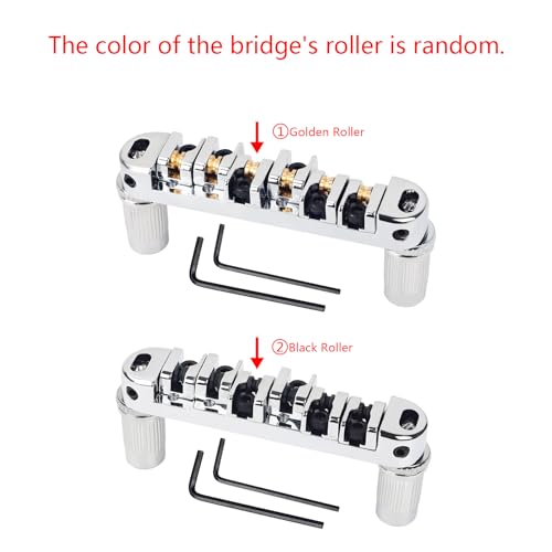 Banworks Ponte de rolo de bloqueio elétrico Tune-O-Matic Ponte de selim 51,5 mm (2-1/81.3 cm) Espaça