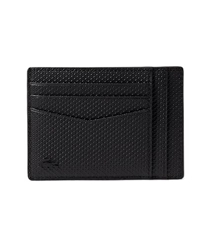Lacoste Porta-cartões de couro masculino Chantaco, preto, tamanho único