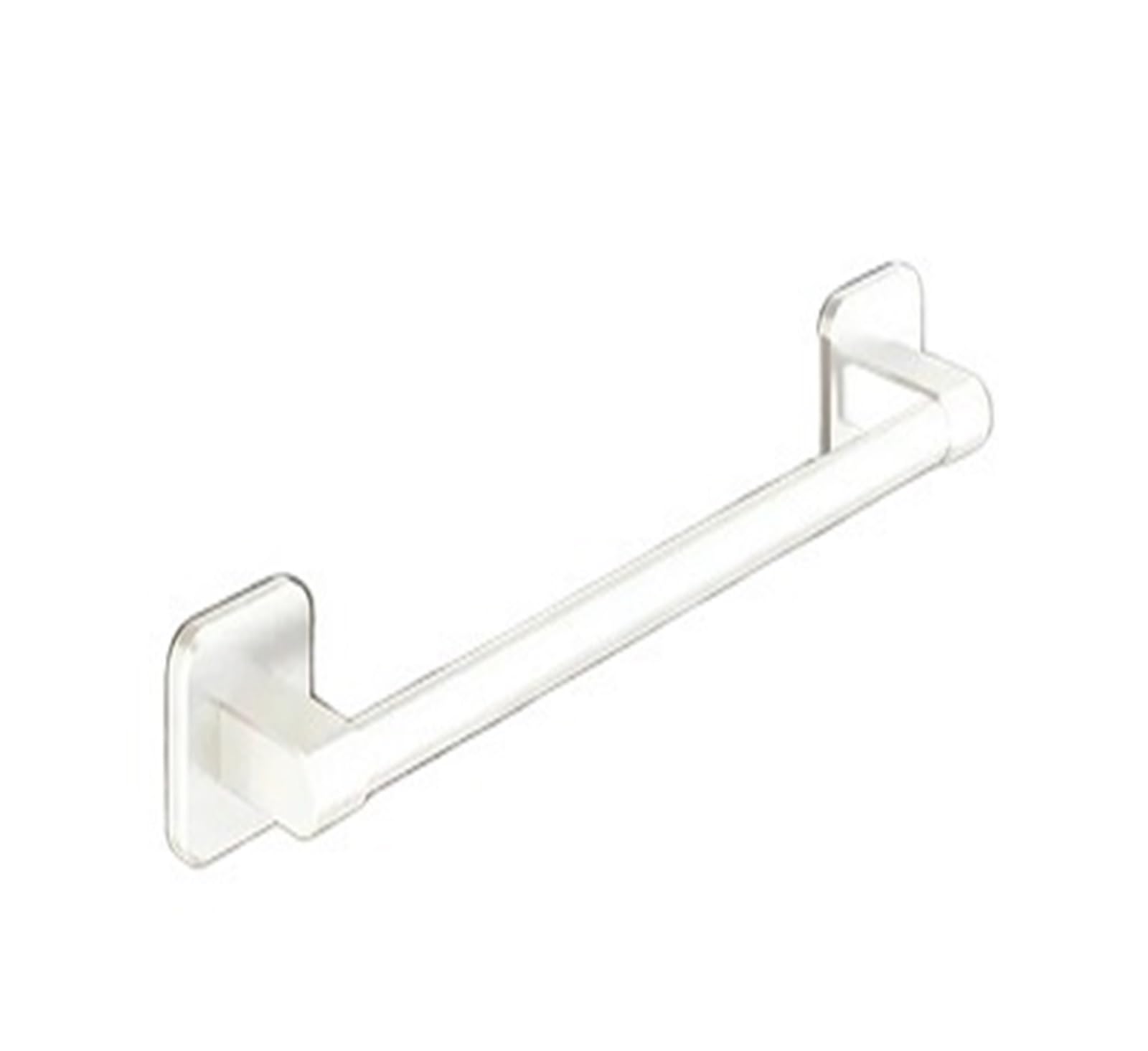 1pc Non Perforated Suction Cup Wall Mounted Towel Rack Bathroom Storage Horizontal Bar(White 30cm)