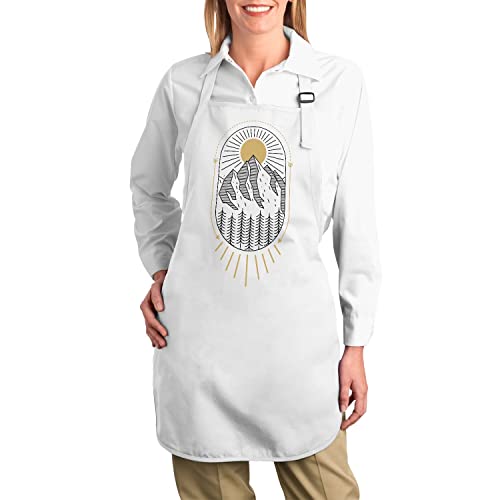Tablier cuisine premium blanc finitions soignées design montagnard