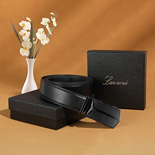 Image of Lavemi Men's Real Leather Ratchet Dress Belt with Automatic Buckle,Elegant Gift Box
