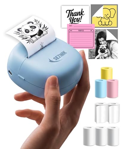 Image of SEZNIK NEXA Mini Printer for Mobile | Bluetooth Portable Mini Thermal Printer | 304 DPI | Inkless Sticker, Image, Labels, Doodle, Notes Printer | Mobile Printing for Android, iOS & Windows