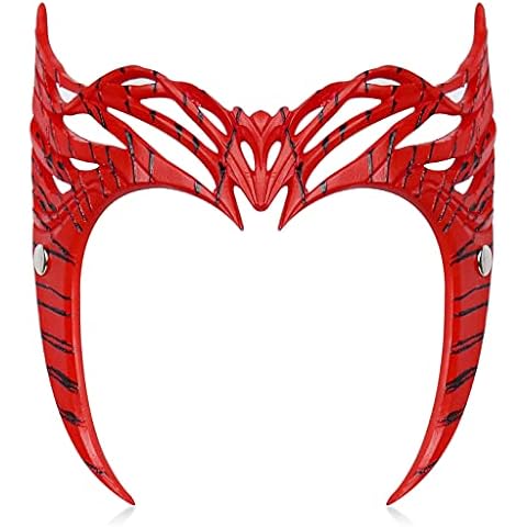 2022 Wanda Maximoff Mask Scarlet Witch Crown, Halloween Headpiece Crown, Wanda Cosplay Costume Helmet, Halloween Women Headpiece (style 3) Cover