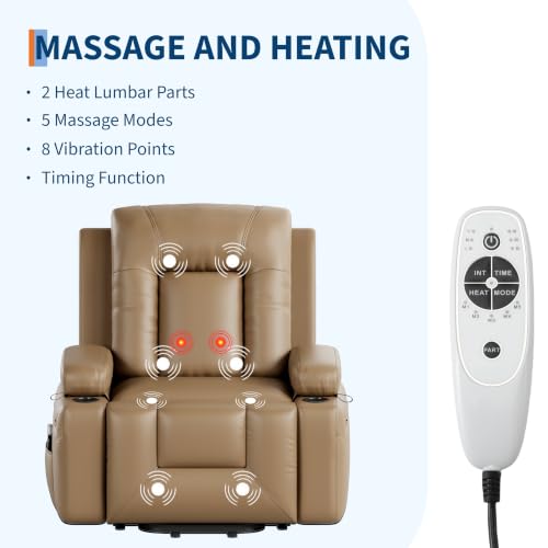 Image of Garvee Power Lift Recliner Chair for Elderly with Heat and Massage