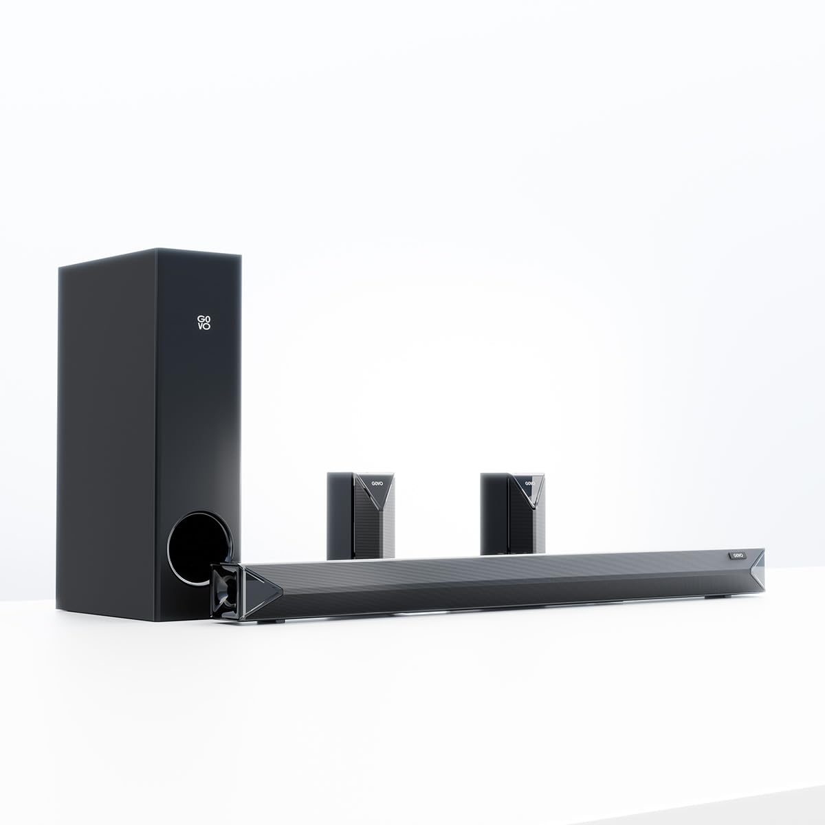 GOVO GoSurround 955 Pro |320W Sound bar, True 5.1 Channel Home Theatre, Mega subwoofer, HDMI, Opt, AUX, USB & Bluetooth, 3 Equalizer Modes, Stylish Remote & LED Display (Black)-image-46