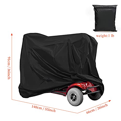 Mobility Scooter Cover,Waterproof Scooter Cover Wheelchair Cover For Storage,Mobility Scooter Accessories For All-Weather Outdoor Protection Dust Cover - 55"X 26" X 36" (L X W X H) #TOP2