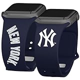 Game Time New York Yankees Iconic Edition HD Watch Band Compatible with Apple Watch (42/44/45mm Short)