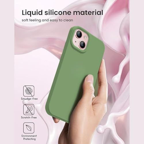 Image of Premium Liquid Silicone Case for iPhone 11 - Slim Full Body Protective Back Cover with Soft Microfiber Lining, Anti-Slip Grip Scratch Resistant Phone Case(Green)