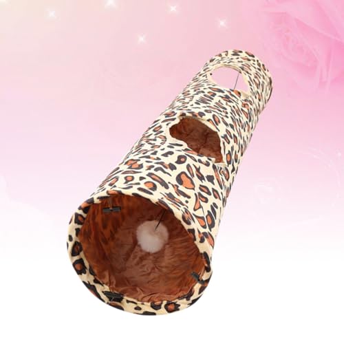 Tunnel pour chat léopard pliable YARNOW avec papier sonore - 7