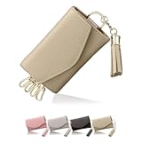 [アンコール] キーケース 【高見え くすみカラー】 本革 鍵入れ レディース 女性 お札も入るポケット付 プレゼント ギフト 4連 牛革 キーホルダー 車 (くすみベージュ)