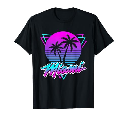 Retro Miami para Hombres, Mujeres, niños, niñas, niños, Trajes retrocesos Camiseta