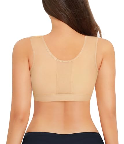BRABIC Women Front Closure Post Surgery Compression Everyday Bras for Mastectomy Support with Adjustable Straps Wirefree2