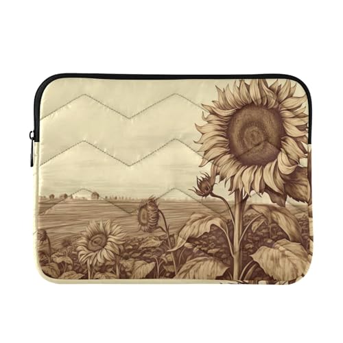 Funda Vintage Girassoles Impermeable para Laptop 13-14"