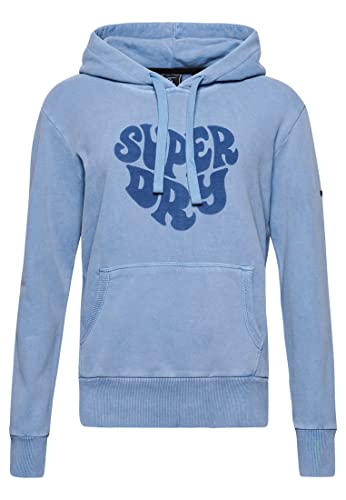 Superdry Damen Vintage Peace & Love Hoodie Keramikblau 38