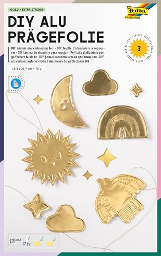 KnorrPrandell 18.5 x 29 cm 3-Piece Metal Embossing Foil, Gold