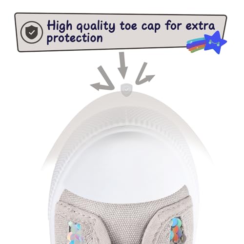 Image of K KomForme Toddler High Top Sneakers Canvas Shoes with Hook and Loops | Lightweight, Breathable