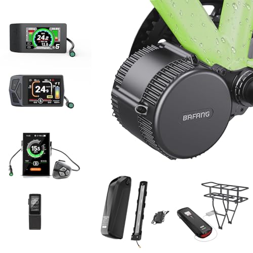 BAFANG Conversión Kit de Bicicleta Eléctrica DIY con Opciones Batería y Pantalla LCD, Mid Motor, Adaptado para BBS01B, BBS02B, BBS HD 250W, para BB 68 73/85 105/105 125MM